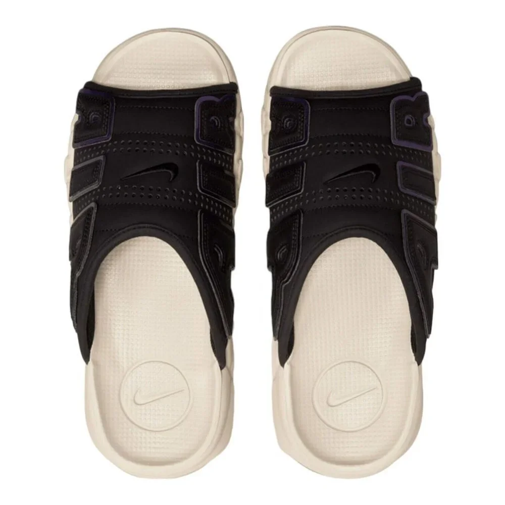 Nike Air More Uptempo Slide Sandals FB7799-001 Black Sanddrift Men's Size 9 - Picture 5 of 7